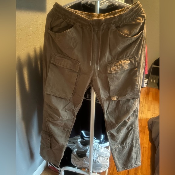 Richie Le Collection ripstop Cargo pant - burnt moss - Picture 1 of 5
